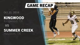 Recap: Kingwood  vs. Summer Creek  2016