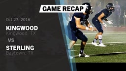 Recap: Kingwood  vs. Sterling  2016