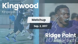 Matchup: Kingwood High vs. Ridge Point  2017