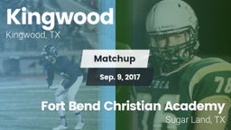 Matchup: Kingwood High vs. Fort Bend Christian Academy 2017