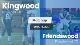 Matchup: Kingwood High vs. Friendswood  2017