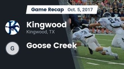 Recap: Kingwood  vs. Goose Creek  2017