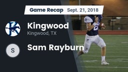 Recap: Kingwood  vs. Sam Rayburn 2018
