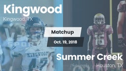 Matchup: Kingwood High vs. Summer Creek  2018