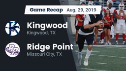 Recap: Kingwood  vs. Ridge Point  2019