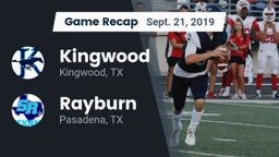 Recap: Kingwood  vs. Rayburn  2019