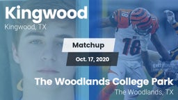 Matchup: Kingwood High vs. The Woodlands College Park  2020