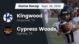 Recap: Kingwood  vs. Cypress Woods  2020