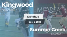 Matchup: Kingwood High vs. Summer Creek  2020