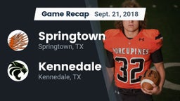 Recap: Springtown  vs. Kennedale  2018