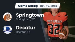 Recap: Springtown  vs. Decatur  2018