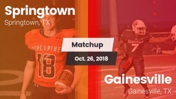 Matchup: Springtown High vs. Gainesville  2018