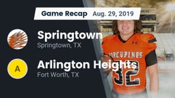 Recap: Springtown  vs. Arlington Heights  2019