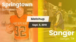Matchup: Springtown High vs. Sanger  2019