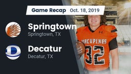 Recap: Springtown  vs. Decatur  2019