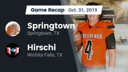 Recap: Springtown  vs. Hirschi  2019