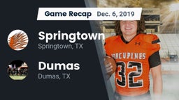 Recap: Springtown  vs. Dumas  2019