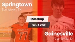 Matchup: Springtown High vs. Gainesville  2020