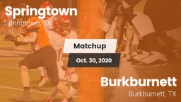Matchup: Springtown High vs. Burkburnett  2020
