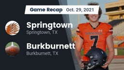 Recap: Springtown  vs. Burkburnett  2021