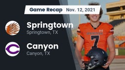 Recap: Springtown  vs. Canyon  2021