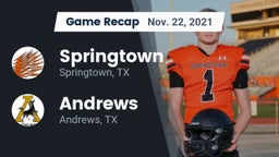 Recap: Springtown  vs. Andrews  2021
