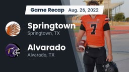Recap: Springtown  vs. Alvarado  2022