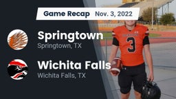 Recap: Springtown  vs. Wichita Falls  2022