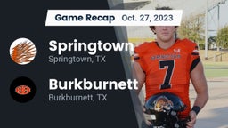 Recap: Springtown  vs. Burkburnett  2023