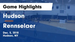 Hudson  vs Rennselaer Game Highlights - Dec. 5, 2018