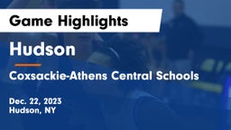 Hudson  vs Coxsackie-Athens Central Schools Game Highlights - Dec. 22, 2023