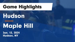 Hudson  vs Maple Hill   Game Highlights - Jan. 12, 2024