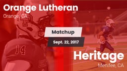 Matchup: Lutheran  vs. Heritage  2017