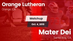 Matchup: Orange Lutheran vs. Mater Dei  2019