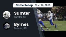 Recap: Sumter  vs. Byrnes  2018