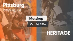 Matchup: Pittsburg High vs. HERITAGE 2016