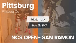 Matchup: Pittsburg High vs. NCS OPEN- SAN RAMON 2017