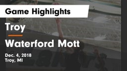 Troy  vs Waterford Mott Game Highlights - Dec. 4, 2018