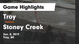 Troy  vs Stoney Creek  Game Highlights - Jan. 8, 2019