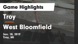 Troy  vs West Bloomfield  Game Highlights - Jan. 18, 2019