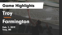 Troy  vs Farmington Game Highlights - Feb. 1, 2019