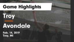 Troy  vs Avondale  Game Highlights - Feb. 14, 2019