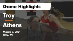 Troy  vs Athens  Game Highlights - March 5, 2021