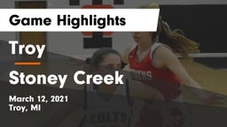 Troy  vs Stoney Creek  Game Highlights - March 12, 2021