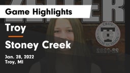 Troy  vs Stoney Creek  Game Highlights - Jan. 28, 2022