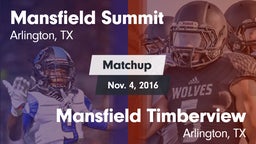 Matchup: Mansfield Summit  vs. Mansfield Timberview  2016