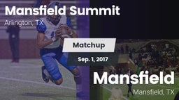 Matchup: Mansfield vs. Mansfield  2017