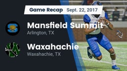Recap: Mansfield Summit  vs. Waxahachie  2017