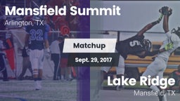 Matchup: Mansfield vs. Lake Ridge  2017