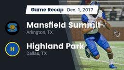 Recap: Mansfield Summit  vs. Highland Park  2017